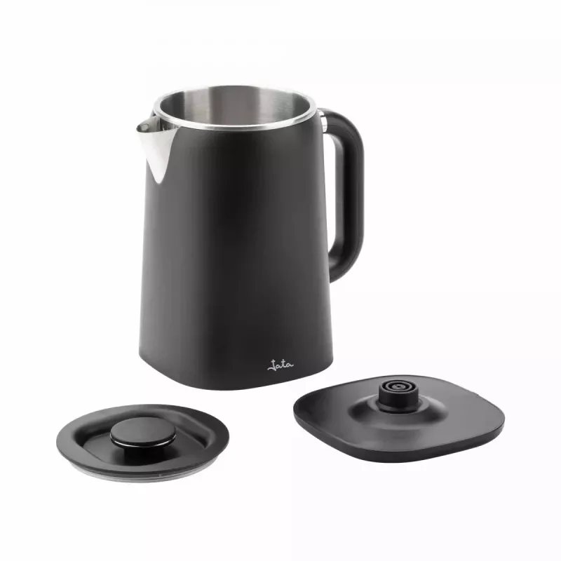 Jata JEHA1575 hervidor eléctrico, 1,7 l, 1500 W, 5 ajustes de temperatura, negro/acero inoxidable