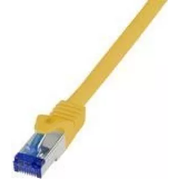 Logilink Professional - Cable de red - RJ-45 (macho) a RJ-45 (macho) - 1 m - 6 mm - S/FTP - cable Cat.7 (cable) / CAT 6a (conectores) - libre de halógenos, inyectado, protección de lengüeta - amarillo, RAL 1018 (C6