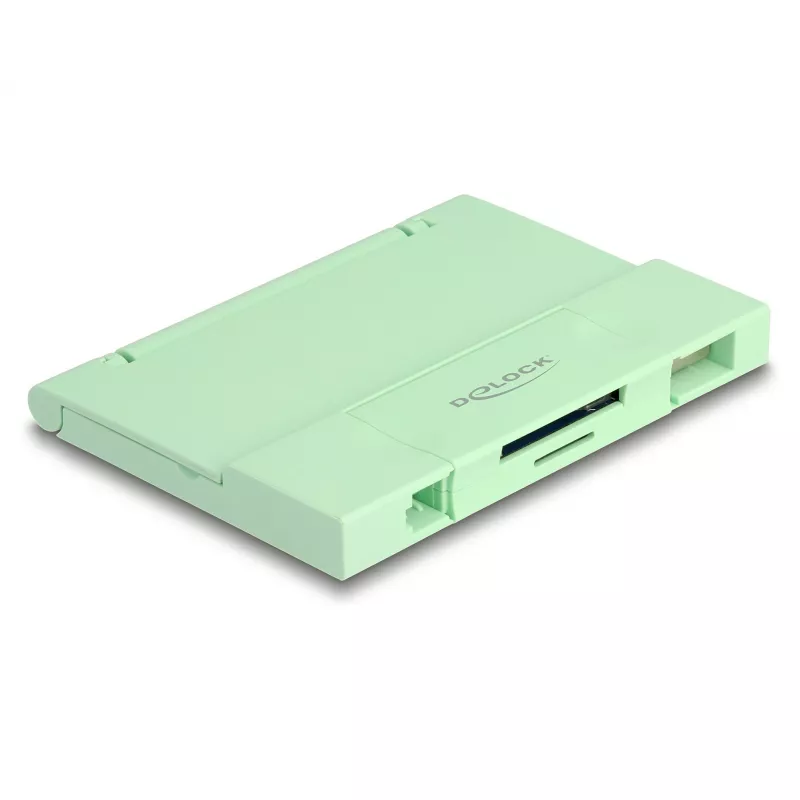 Lector de tarjetas DeLOCK 91015 USB 3.2 Gen 1 Type-A/Type-C menta