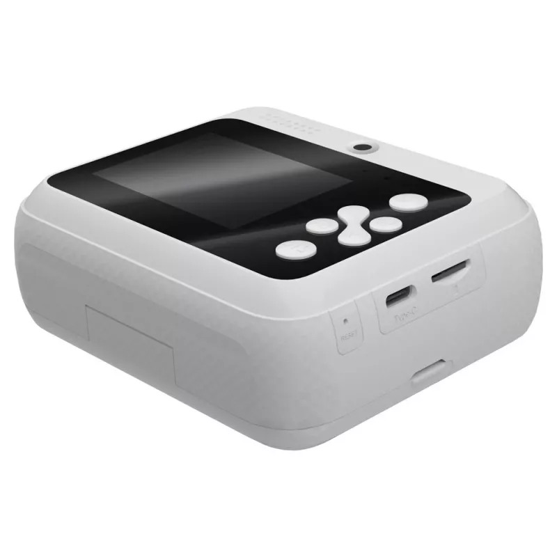 Cámara instantánea SAVIO AN-01 para niños, blanca, LCD de 6,1 cm (2,4″), MicroSDHC hasta 32 GB, USB-C, batería de 1200 mAh, sin flash integrado