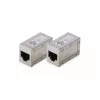 Acoplador modular CAT 6 Digitus, blindado, 2 unidades, RJ-45, contactos dorados, plateado