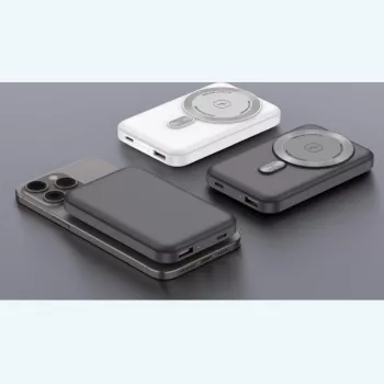 Extralink Batería externa MagSafe 10000 mAh, grafito, 38,5 Wh, PD20W+15W, USB-C/USB-A