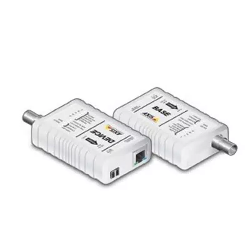 AXIS T8640 Ethernet Over Coax Adaptor PoE+ - convertidor de medios - Ethernet, Fast Ethernet - 10Base-T, 100Base-TX - RJ-45 / BNC (pack de 2) - para AXIS P1346, P1346-E, P5534, P5534-