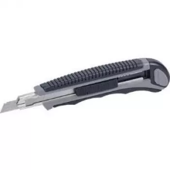 Cúter KWB 014009 con cuchillas intercambiables de 9 mm, mango de metal/plástico