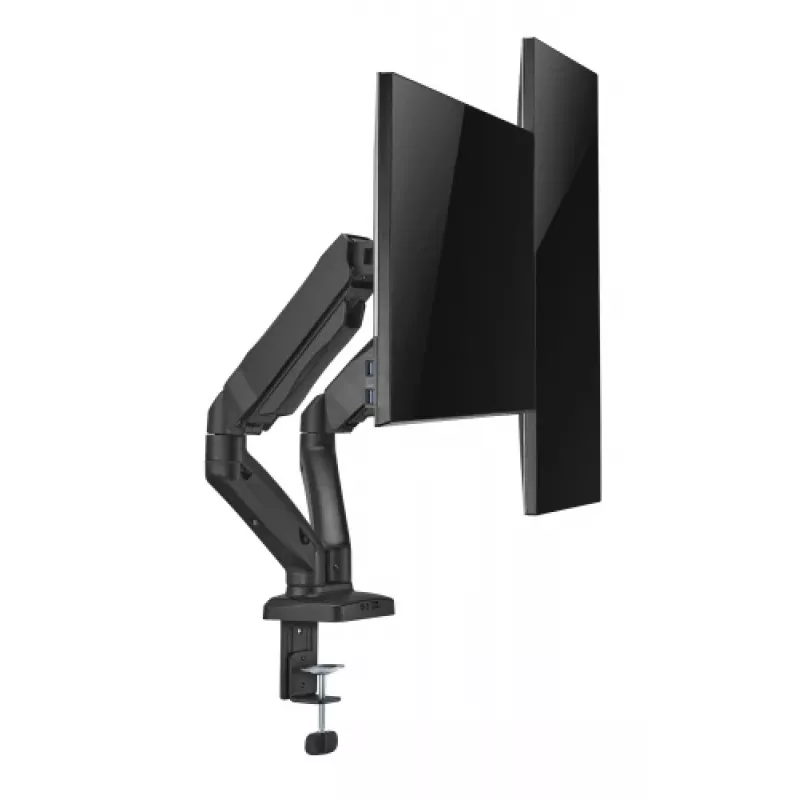 Brazo de monitor up up Economical Interactive Counterbalance doble brazo matte black VESA 75x75/100x100