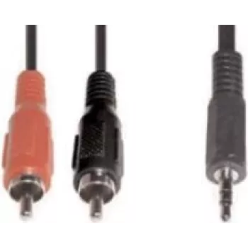 Cable de audio e+p B 113 1,5 m 2x RCA 3,5 mm negro