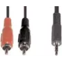 Cable de audio e+p B 113 1,5 m 2x RCA 3,5 mm negro