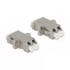 Acoplador de fibra óptica DeLOCK LC dúplex hembra a LC dúplex hembra monomodo metal