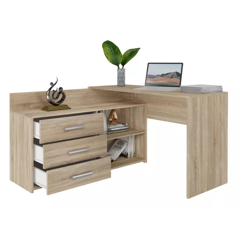 Mesa de ordenador Topeshop DANY SONOMA KPL color roble