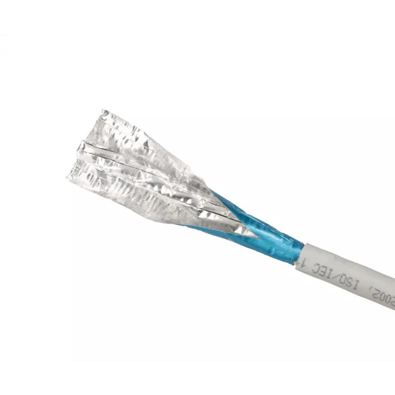 Cable de red Extralink par trenzado CAT6A FTP (F/FTP) V2 interior 500M gris