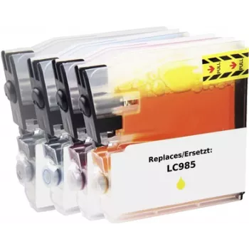 Renkforce Pack combinado de tinta compatible que reemplaza a Brother LC-985 (LC985VALBPDR) Negro, Cian, Magenta, Amarillo RF-I-B-LC985BKCMY5PK RF-5718884 (RF-5718884)
