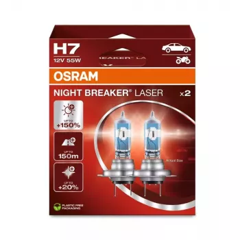 Osram Night Breaker Laser H7 12 V 55 W, 2 uds.