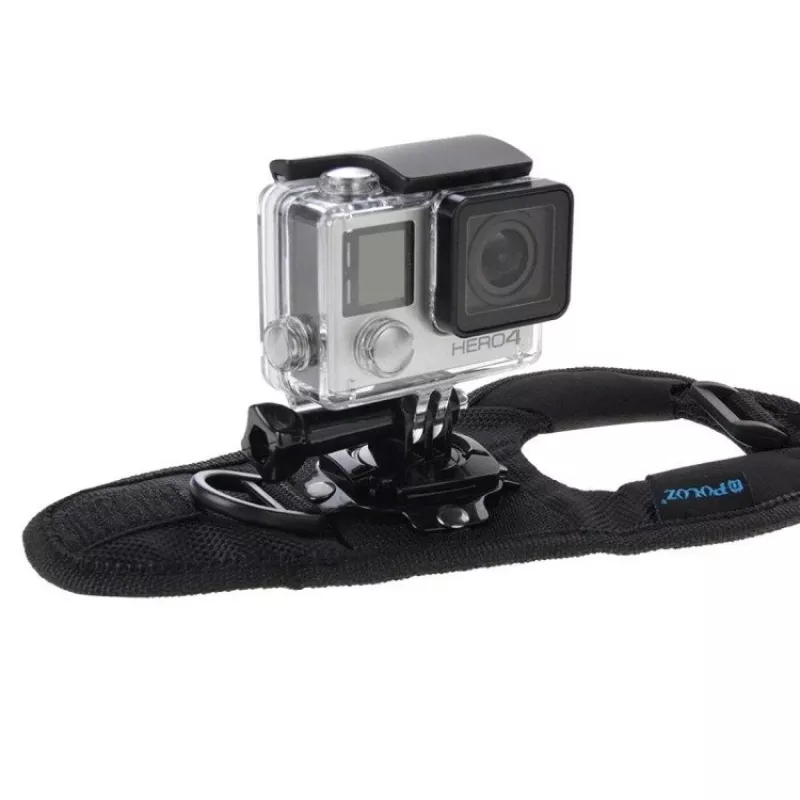 Soporte de muñeca Puluz para cámaras de acción con giro 360° — compatible con GoPro HERO 7/6/5/4/3/2, SJCAM, Xiaomi