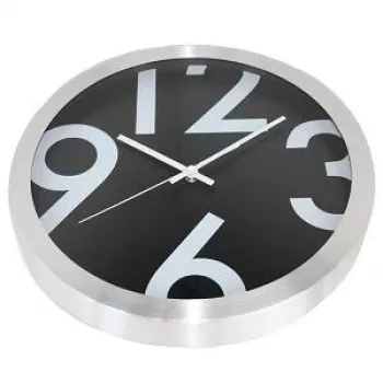 NXT Reloj 13803 Big Numbers, Ø35 cm, pared, negro