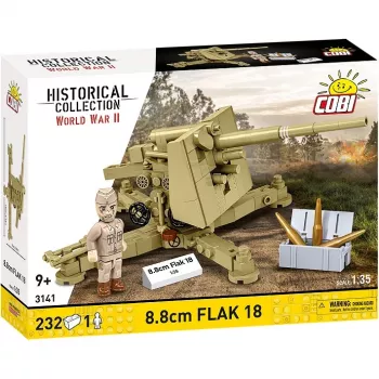 Maqueta de bloques de construcción Cobi 8,8-cm-Flak 18 – 232 piezas, escala 1:35