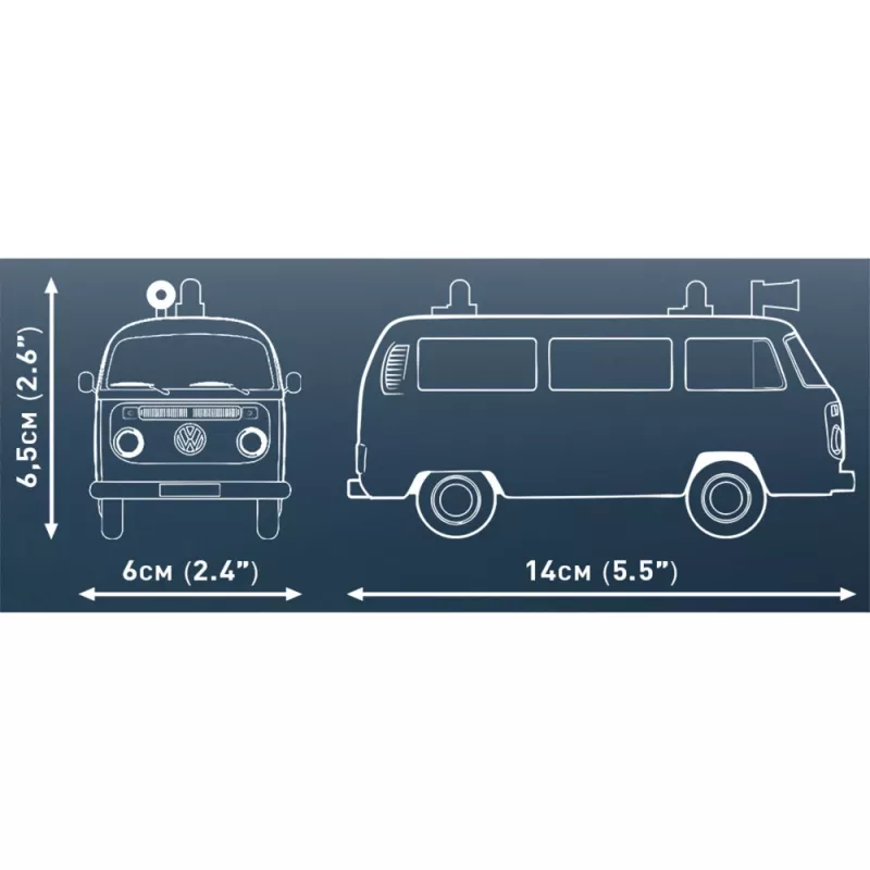 Juguete de construcción Cobi Volkswagen T2b Feuerwehr escala 1:35, rojo