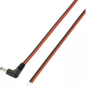 VOLTCRAFT Cable de conexión de baja tensión conector macho de baja tensión - cable, extremo abierto 5,5 mm 2,1 mm 2,00 m 1 unidad (VC-10906525)
