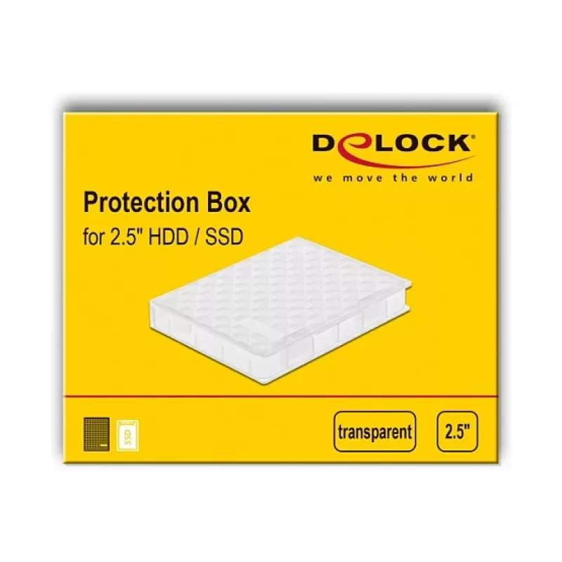 Caja de protección para HDD / SSD de 2,5 pulgadas DeLOCK 18367