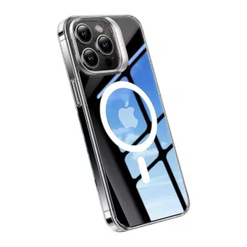 Funda para móvil Torras UPRO Lstand Clear-Mag para iPhone 15 Pro – diseño en L con soporte magnético transparente