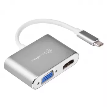 Adaptador de vídeo externo SILVERSTONE EP16 USB-C 3.1 con salidas HDMI y VGA