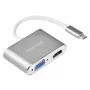 Adaptador de vídeo externo SILVERSTONE EP16 USB-C 3.1 con salidas HDMI y VGA