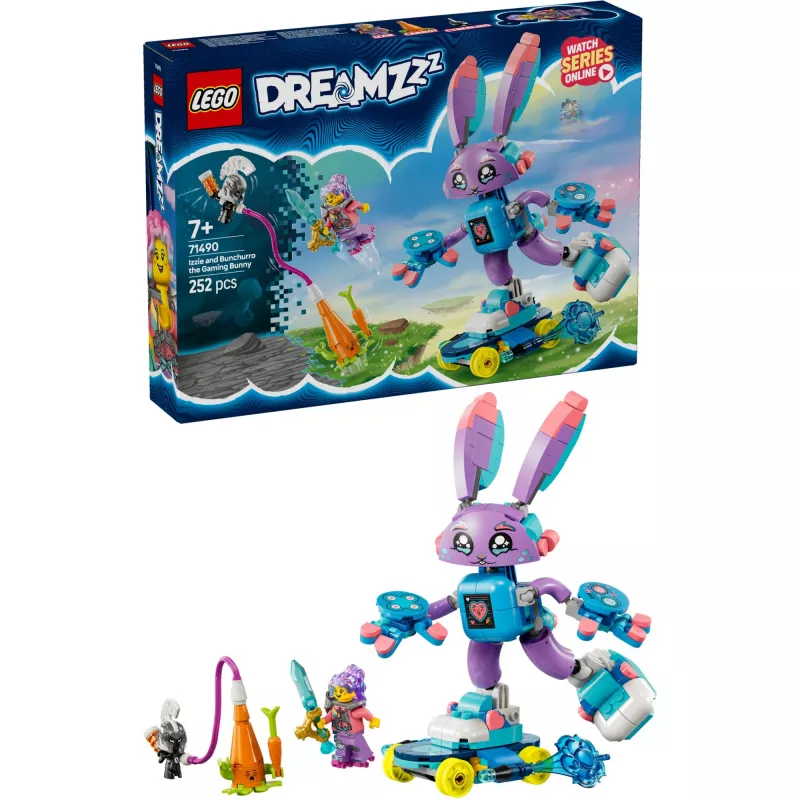 LEGO Set de construcción LEGO 71490 Dreamzz Izzie y Bunchurro Gaming Bunny – Set de juego de personajes