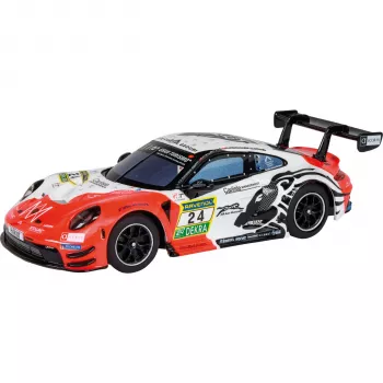 Slot Car CARRERA HYBRID Porsche 911 GT3 R «Lionspeed GP, N.º 24» – modelo de carreras híbrido a escala