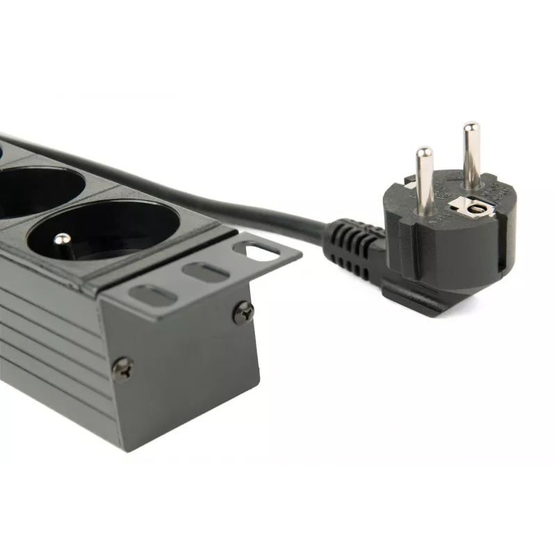 EnerGenie EG-PDU-014-F unidad de distribución de energía para rack (8 tomas FR, 1U, 16A, conector Schuko, 3m, negro)