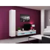 Soporte de TV cama meble VIGO NEW 30/180/40, parte superior blanco brillante, tablero de partículas, 1800×400×300 mm