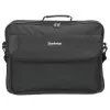 Manhattan Cambridge funda para portátil 17,3 pulgadas, diseño clamshell, negro, LOW COST, compartimento para accesorios, compartimento para documentos en la parte trasera, correa para el hombro (extraíble), compatible con Targus CN418EU, funda para portátil, tres años de garantía