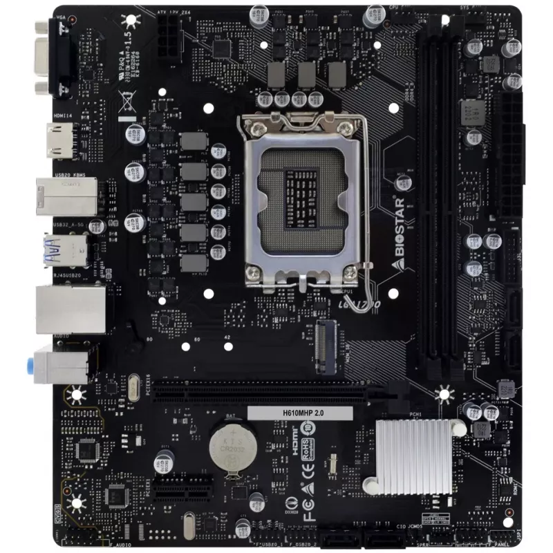 Placa base Biostar H610MHP 2.0 Intel H610 LGA 1700 Micro ATX