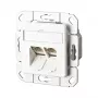 Metz Connect 130C381102-I E-DAT C6A Toma empotrable de 2 puertos, blanco puro