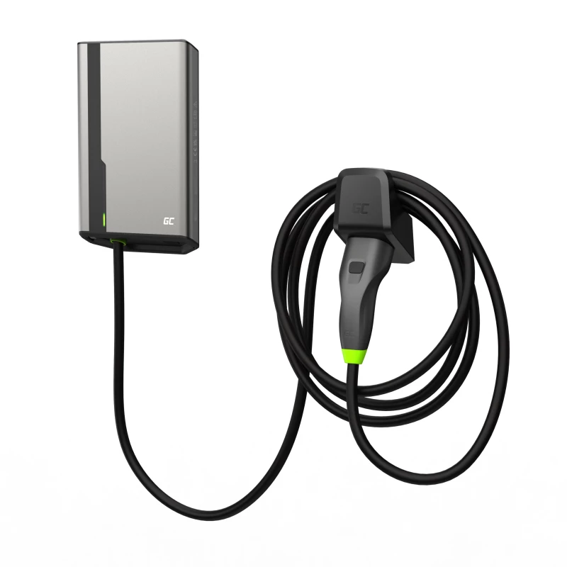 Wallbox Green Cell GC EVGC021B2275 3,6-22 kW 7,5 m NFC gris aluminio