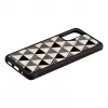 Funda protectora iKins para Samsung Galaxy S20 – textura de pirámides, negra