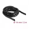 Tubo espiral DeLOCK flexible 2 m x 14 mm negro polietileno