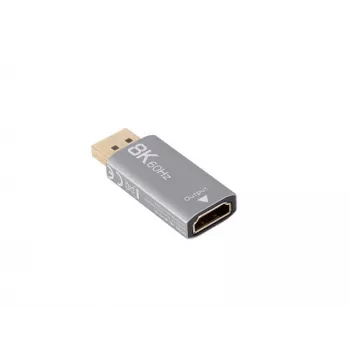 Lanberg AD-DP-HD-03 adaptador de cable de vídeo 0 m DisplayPort HDMI Plateado