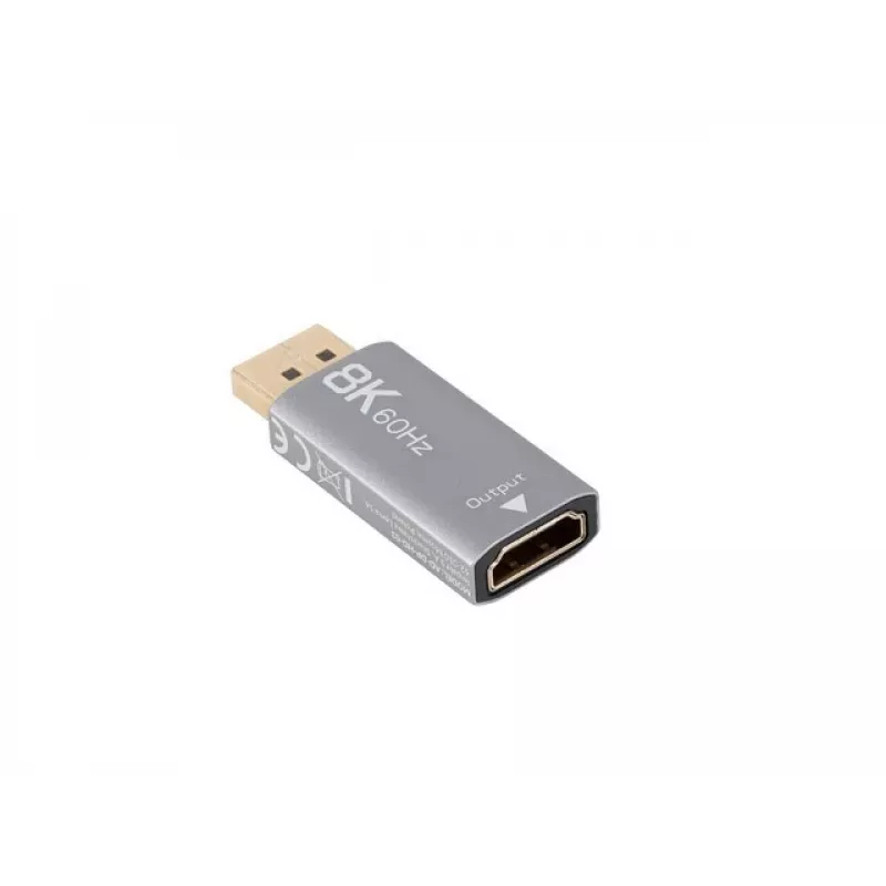 Lanberg AD-DP-HD-03 adaptador de cable de vídeo 0 m DisplayPort HDMI Plateado