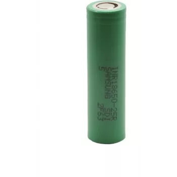 Batería recargable de Li-Ion 18650 Samsung INR18650-25R 2500 mAh alta corriente plano Top
