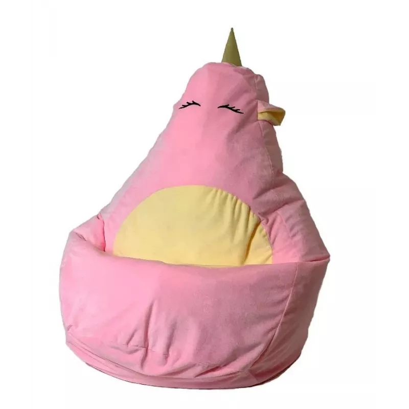 Puf saco Sako unicornio rosa XL 130 x 90 cm
