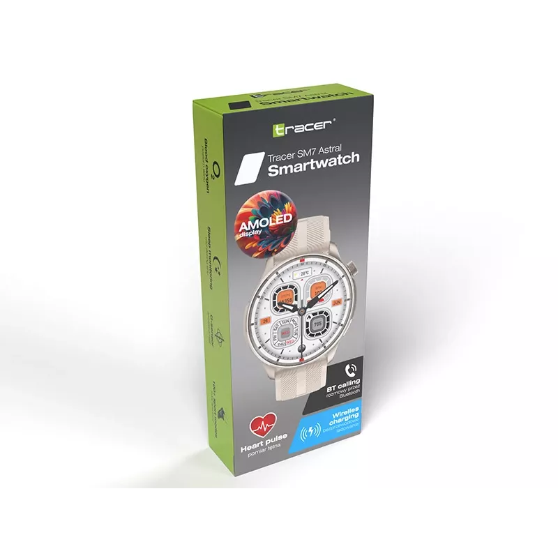 Smartwatch TRACER SM7 Astral Starlight — Bluetooth, medidor de frecuencia cardíaca