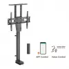 Soporte de suelo con elevador de TV eléctrico motorizado inteligente Maclean MC-866T TUYA app móvil Alexa Google Home 37''-80'' 60kg armario VESA (enchufe EU)