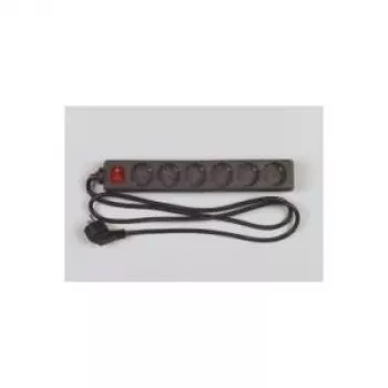 Protección contra sobretensiones REV 512380555 Negro 6 salidas AC 250 V 1,4 m
