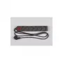 Protección contra sobretensiones REV 512380555 Negro 6 salidas AC 250 V 1,4 m