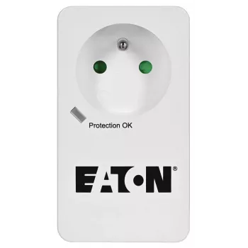 Caja de protección contra sobretensiones Eaton Protection Box 1 FR — 1 toma Type-E, 220–250 V, 16 A, 4000 W, negra, compacta