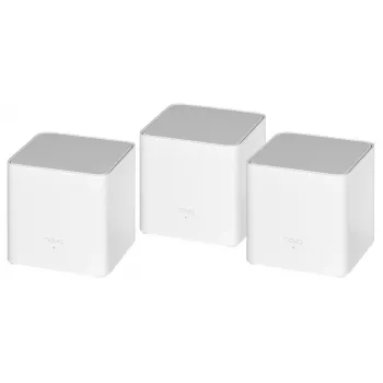 Sistema Mesh WLAN TENDA EX3-3, pack de 3, Dualband 2,4/5 GHz, Wi‑Fi 6, hasta 1201+300 Mbit/s, 2 antenas internas, WPA3