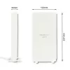 Qoltec 57013 antena omnidireccional 4G LTE de interior, 2x SMA, 0,6-2,7 GHz, 30 dBi, polarización vertical, 50 Ω, ABS blanco