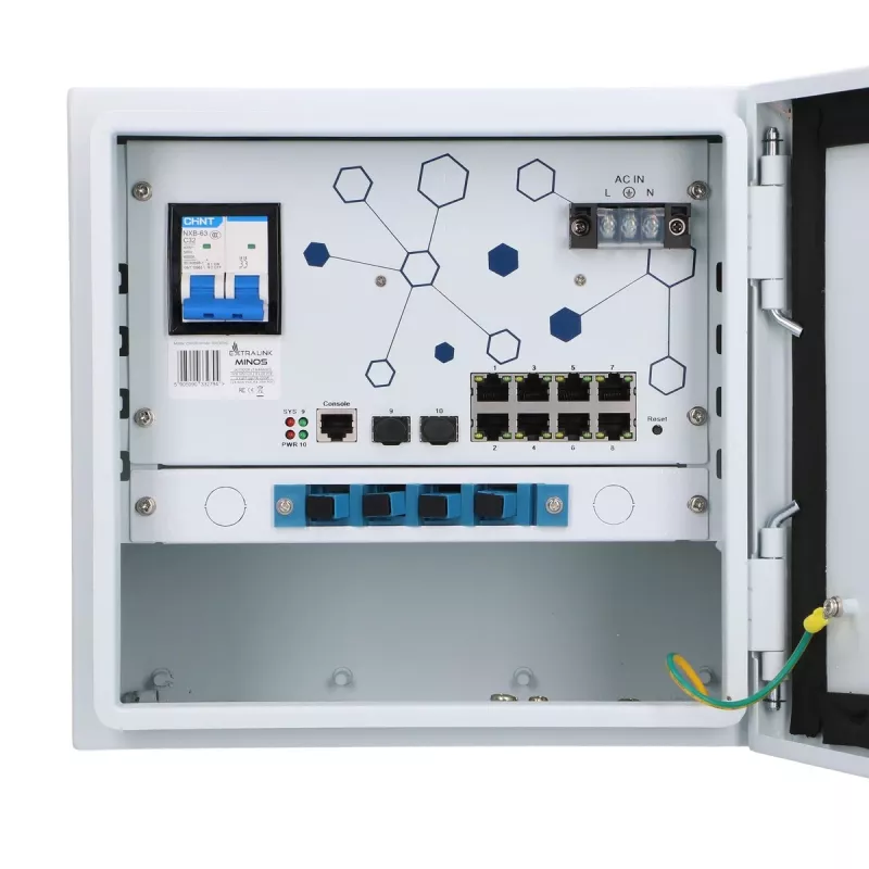 Switch gestionado Extralink Minos 8x RJ45 1000Mbps PoE 200W L2