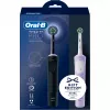 Oral-B Vitality Pro D103 Duo, cepillo de dientes eléctrico negro/lila, Black/Lilac Violet, incl. 2. mango