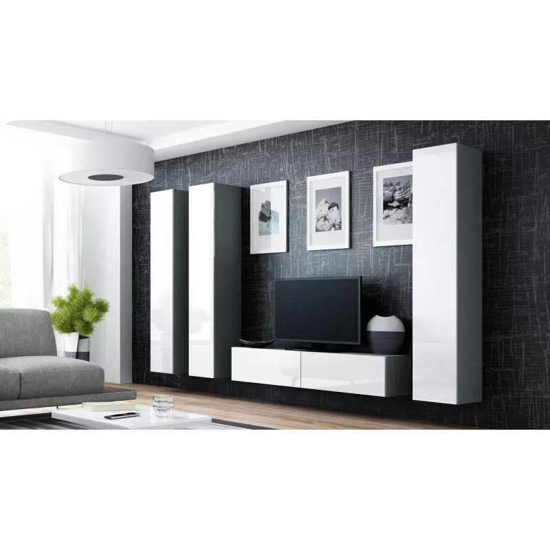 Armario cerrado Cama VIGO '180' 180/40/30 roble Sonoma/blanco brillo