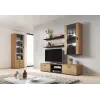 Cama set de dos estantes 125cm SOHO roble lefkas/Negro